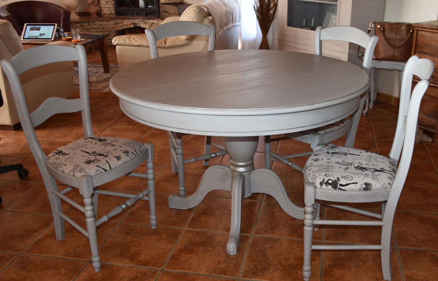 Salle à manger style Louis Philippe en merisier - Mes patines adorées