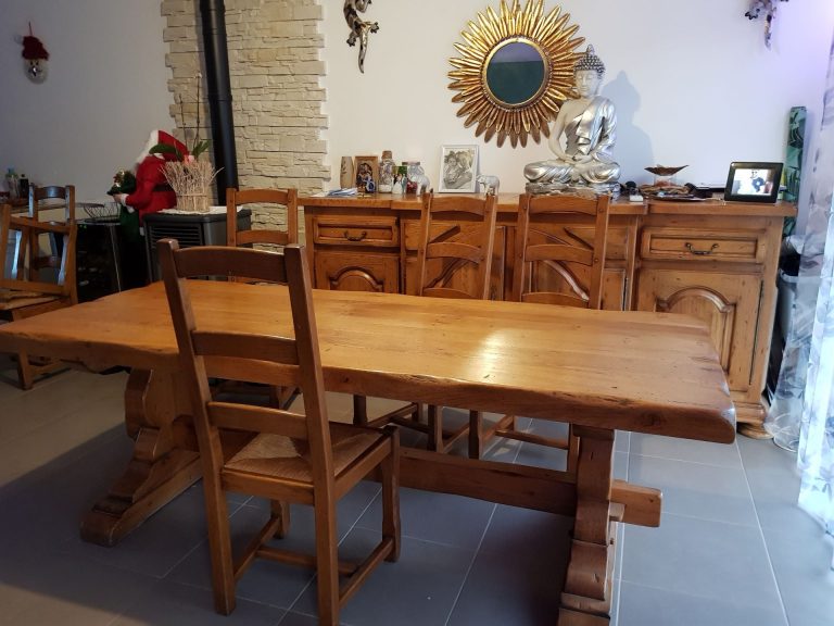 Salle à manger en chêne et hêtre - Mes patines adorées